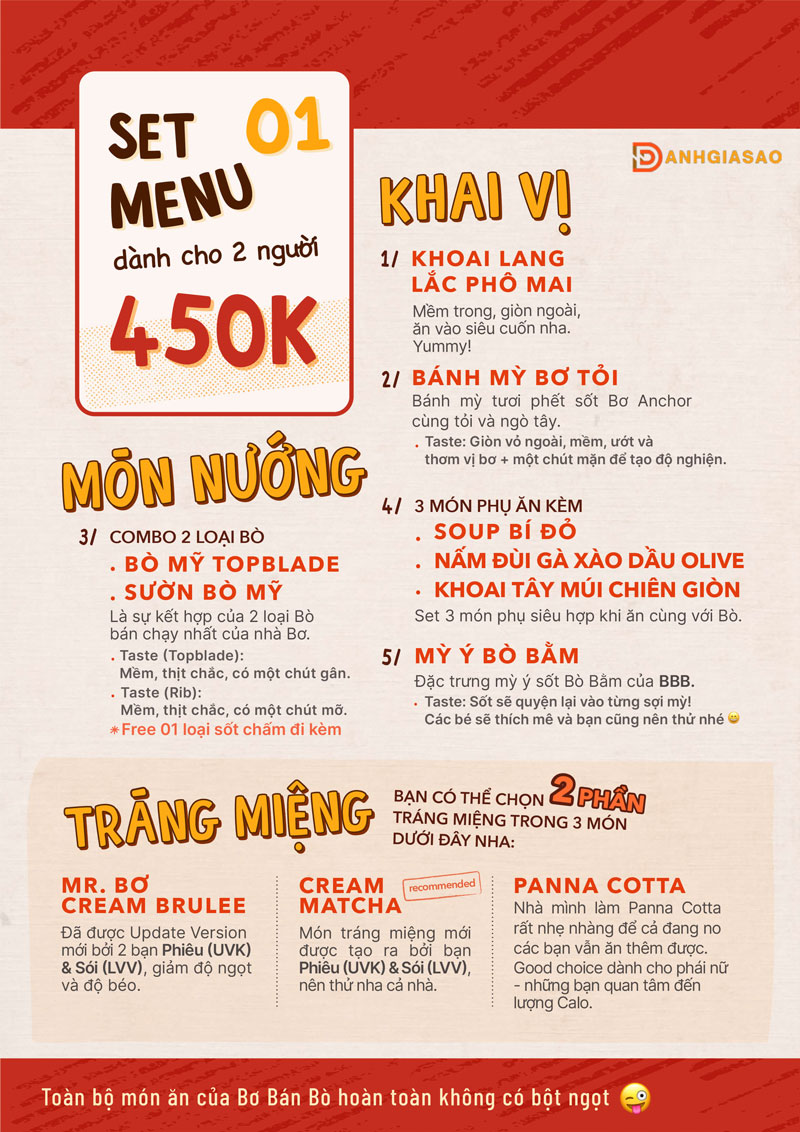 Menu Bơ Bán Bò - Quán nướng nổi tiếng của Xemesis - Xoài Non